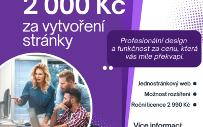 Vyrábíme jednostránkové webové stránky jen za 2000 Kč!